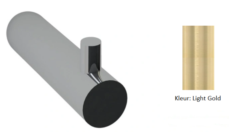 Waterevolution Flow brisač kljukica PVD Light Gold A150WGE