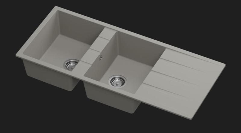 GraniteMy Universele spoelbakken Kwarts Graniet kleurstaal TAUPE 1208967247