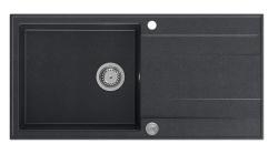 Quadri Luton antracitni granitni nadgradni pomivalnik s odcejalnikom, obojestranski, 100x50 cm, z inox čepom 1208967320