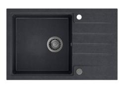Quadri Cardigan antracitna granitna vgradna pomivalno korito z odcejalnikom, obojestransko 78x50cm 1208967383