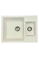 GraniteMy Smart ekstra plitka 1,5 granitna nadgradna bela pomivalno korito 58x44cm 1208967418