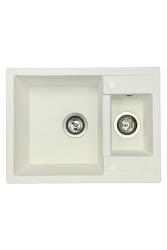 GraniteMy Smart ekstra plitka 1,5 granitna nadgradna bela pomivalno korito 58x44cm 1208967418