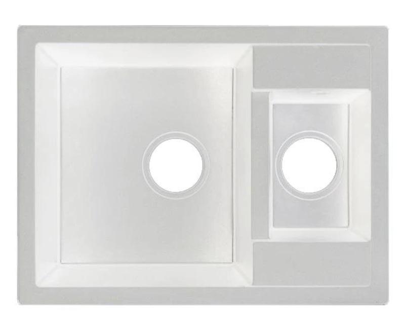 GraniteMy Smart ekstra plitka 1,5 granitna nadgradna bela pomivalno korito 58x44cm 1208967418