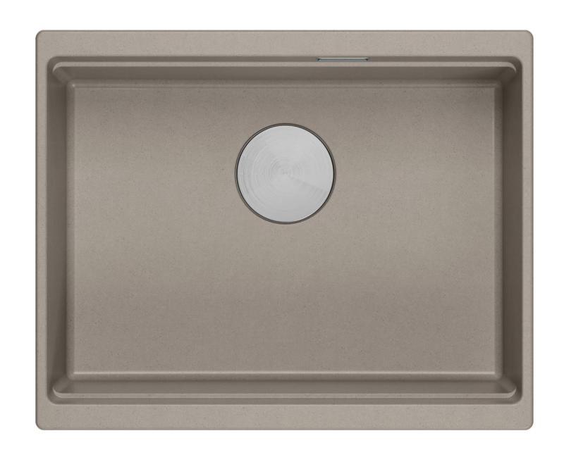Quadri Newport II granitna vgradna taupe pomivalno korito 560x450mm z inox čepom in odtočnim pokrovčkom 1208967453