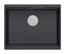 Quadri Newport II granitna podvgradna antracitna pomivalna korita 560x450mm z inox čepom in odtočnim pokrovčkom 1208967459
