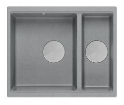 Quadri Newport II siva 1,5 pomivalno korito granit nadgradnja in vgradnja pomivalno korito 555x460mm z inox čepom 1208967469
