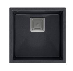 Quadri Quadrangle antracitni granit vgradno pomivalno korito 42x42 cm z inox čepom 1208967486