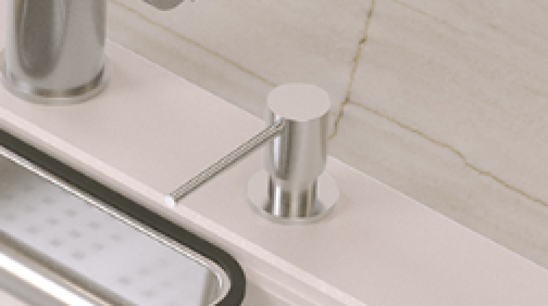 Quadri Luxor Inbouw Zeepdispenser goud van boven navulbaar 1208967511