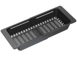 Quadri zwart verstelbare restenbakje 320/460 x 185mm voor spoelbakken 1208967541