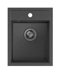 Quadri London granit antracitna pomivalno korito 39x50cm z luknjo za pipo, vgradnja 1208967584
