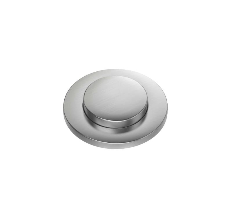 Quadri inox dubbele spoelbak afvoerset en overloop met push-to-open knop inox 1208967591