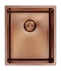 Pure.Sink Prestige pomivalno korito 34x40 cm PVD Baker 10mm radijus podvgradno, poravnano in nadgradno PPG3440-62