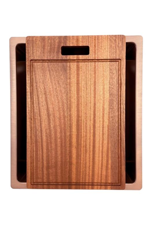 Pure.Sink Prestige pomivalno korito 34x40 cm PVD Baker 10mm radijus podvgradno, poravnano in nadgradno PPG3440-62