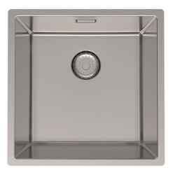 Pure.Sink Prestige roestvrijstalen spoelbak 40x40 cm 10 mm radius onderbouw, vlakbouw en opbouw PPG4040-02