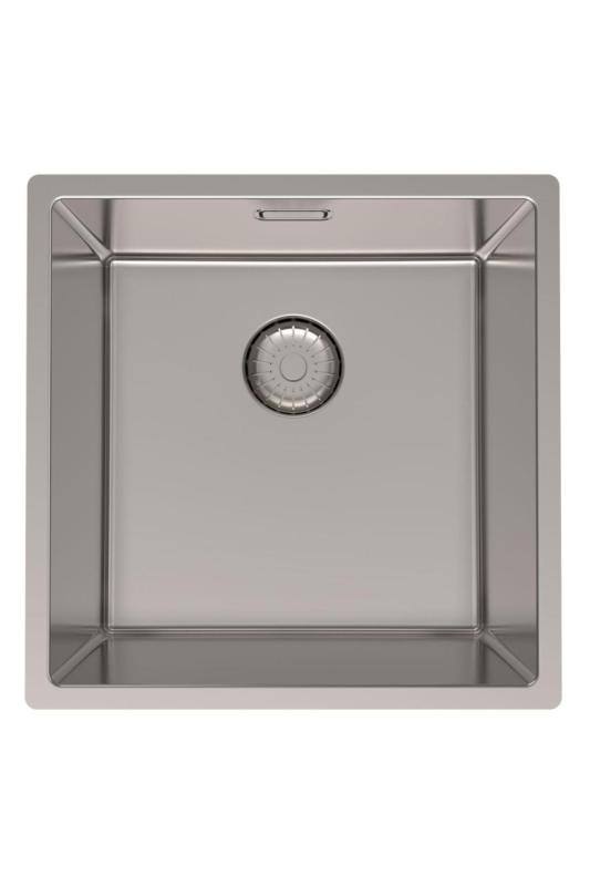 Pure.Sink Prestige roestvrijstalen spoelbak 40x40 cm 10 mm radius onderbouw, vlakbouw en opbouw PPG4040-02