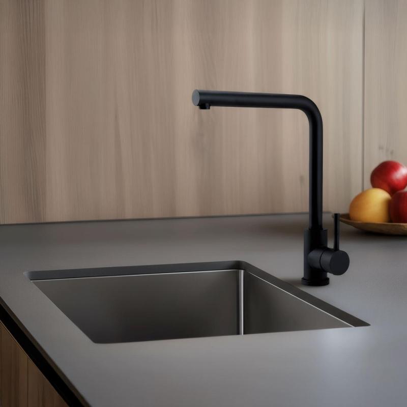 Pure.Sink Elite Steel Spark kuhinjska pipa Mat črna PS8040-10