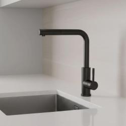 Pure.Sink Elite Steel Spark-S kuhinjska armatura Mat črna z izvlečno cevjo PS8041-10