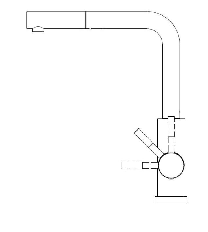Pure.Sink Elite Steel Spark-S kuhinjska armatura PVD Brušeno zlato z izvlečno cevjo PS8041-60