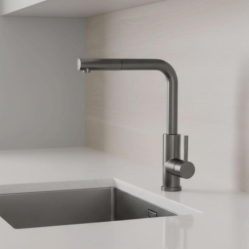 Pure.Sink Elite Steel Spark-S kuhinjska armatura PVD Gun metal z izvlečno cevjo PS8041-61