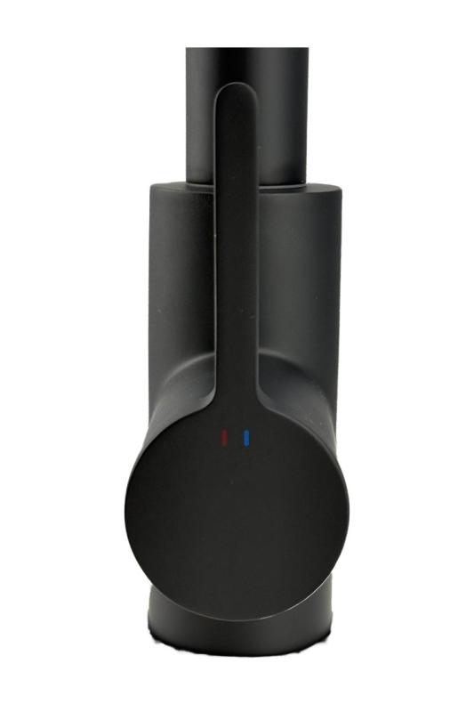 Pure.Sink Elite Steel Crystal-S kuhinjska armatura Črna mat z izvlečno izlivno cevjo PS8050-10