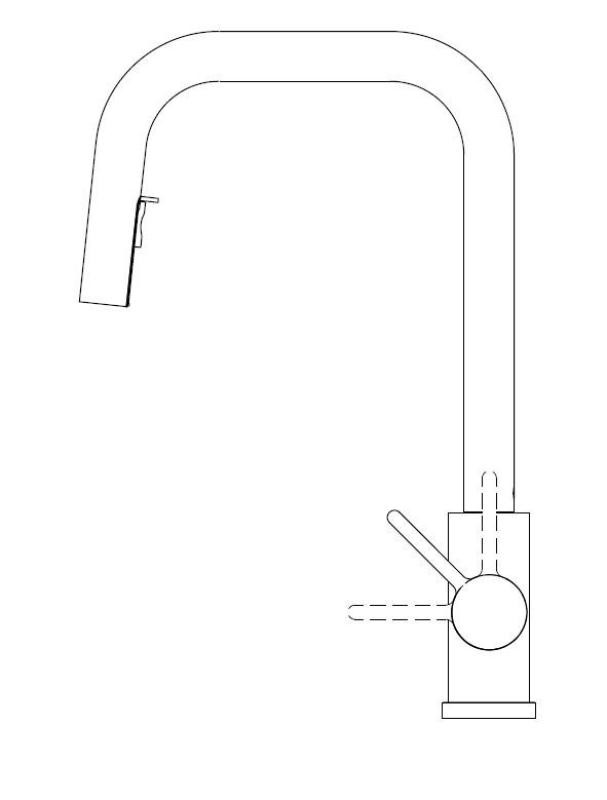 Pure.Sink Elite Steel Crystal-S kuhinjska pipa PVD brušeno zlato z izvlečno izlivno cevjo PS8050-60