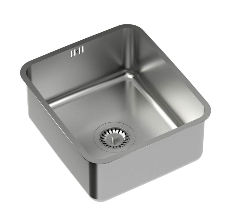 Aquadesign Oxford Inox Pomivalno Korito 35x40cm Vgradno z Inox Čepom - 1208967761