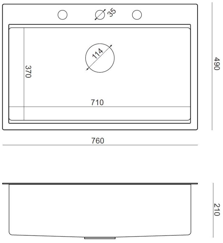 Aquadesign Vesta RVS Pomivalno Korito 76x49cm Nadgradnja in Vgradnja z Odtokovno Omrežno Ploščo, vključno z RVS Čepom in Dodatki - 1208967762