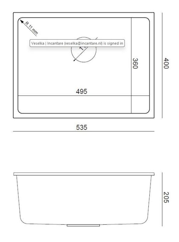 Quadri Elston Siva Granitna Podgradna Pomivalno Korito 495x360mm z Nerjavečo Jekleno Čepko 1208967773