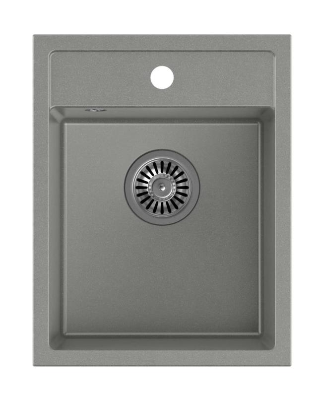 Quadri London Granitna Siva Pomivalno Korito 39x50 cm s Odprtino za Pipo za Montažo - 1208967844