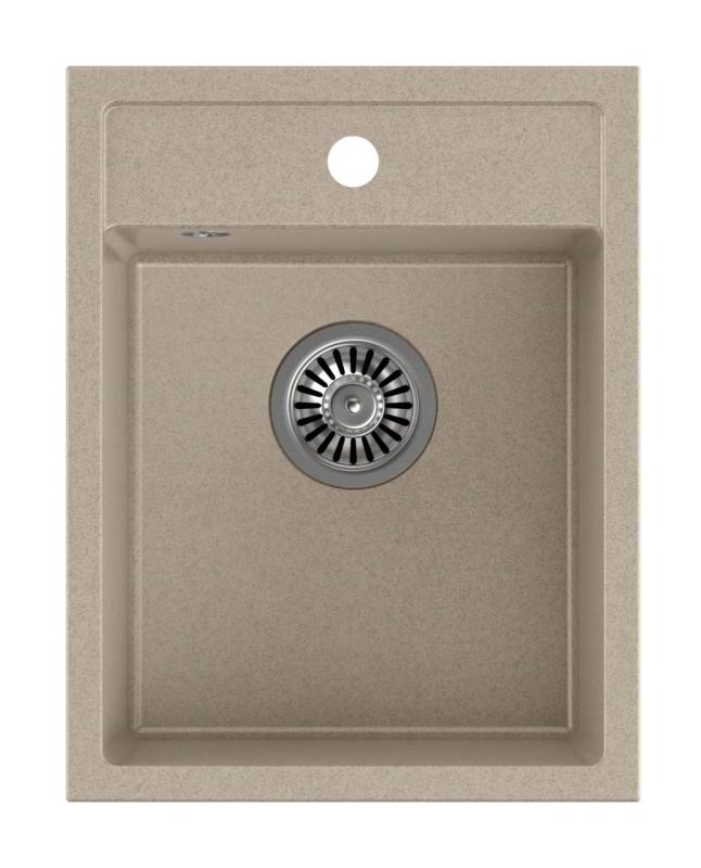 Quadri London Granitni Beige Peščeni Pomivalnik 39x50 cm z Odtokom za Namestitev - 1208967845