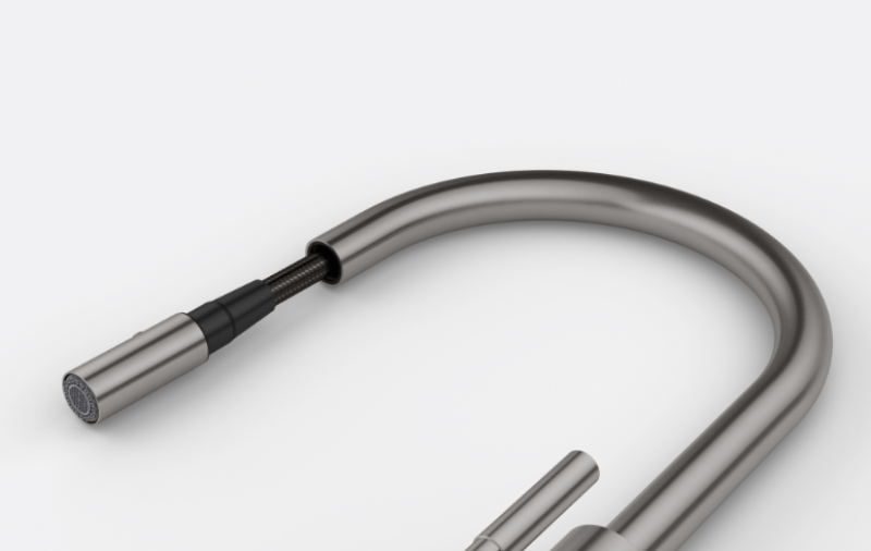 Franke Mythos Masterpiece Kuhinjska Pipa Antracit z J-izlivom in Izvlečno Pršilno Glavo - 115.0711.555