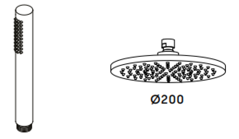 Waterevolution Flow drieweg douchemengkraan met hand- en hoofddouche chroom T131N01