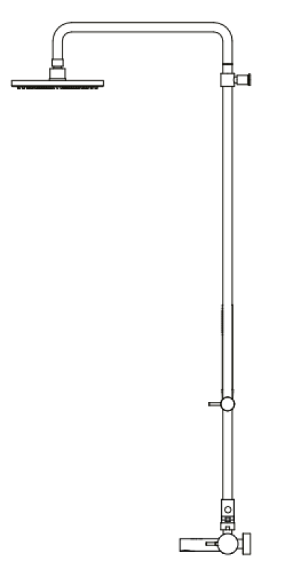 Waterevolution Flow drieweg douchemengkraan met hoofddouche diameter 250 mm en ronde handdouche chroom T131NR2501
