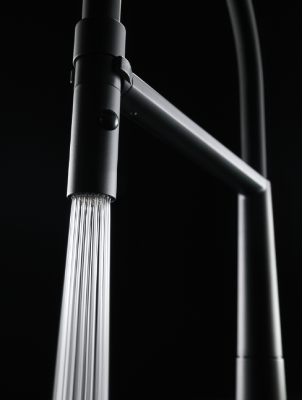 Franke Icon Enoročna Kuhinjska Armatura z Gibljivo Ročno Prho, Črna 115.0690.598