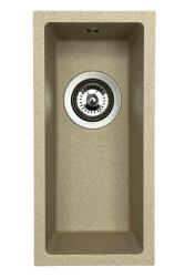 GraniteMy Universal granitna bež peščena majhna pomivalna korito 17x40 cm za nadgradnjo, vgradnjo pod pult in poravnavo z delovno površino z inox čepom 1208968002.