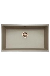 GraniteMy Universal granitna bež peska pomivalno korito 74x40 cm za vgradnjo pod pultom in vgradnjo v pult z bakrenim čepom 1208968019