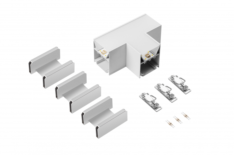 VINEA T-konektor, LED, bela