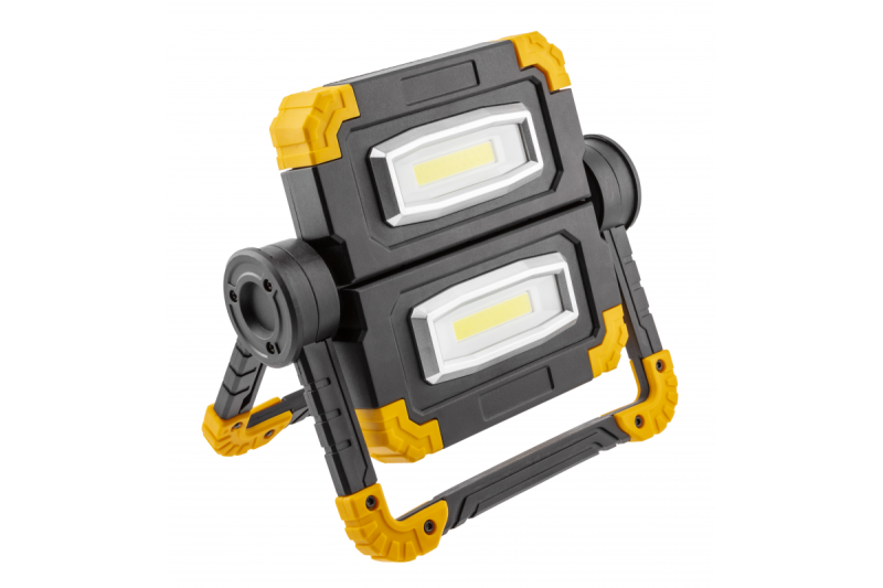 WORKY LED reflektor, 2x10W COB, 1200lm, 6400K, Powerbank 5000mAh 5V 1A, USB-C, IP44