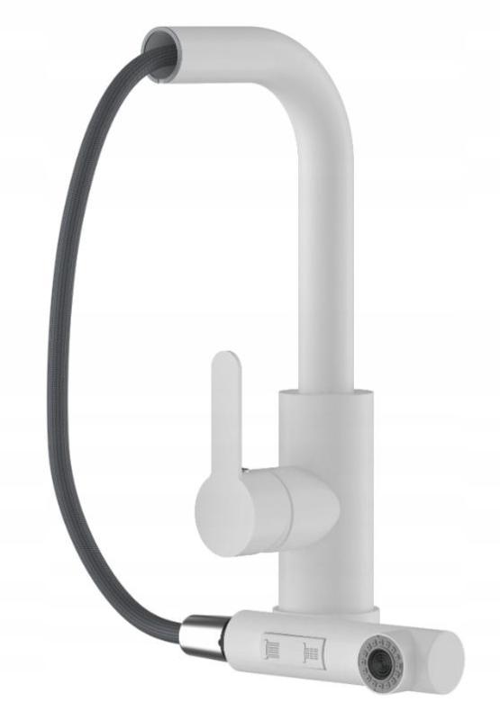 Graniteland Celeste Kuhinjska Armatura Bela z Izvlečno Cevjo in Dvostransko Ročno Prho 1208969526