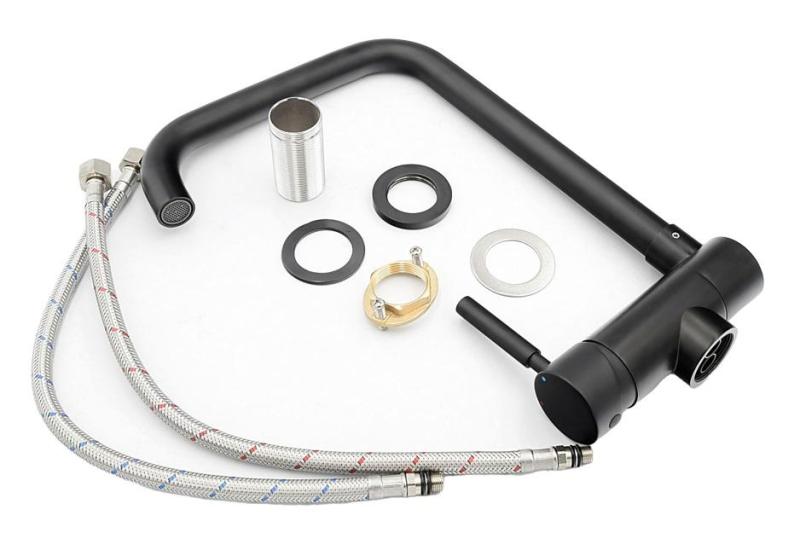 Graniteland Serenity Kuhinjska Mešalna Pipa Črna z Zložljivim Izlivom 1208969533