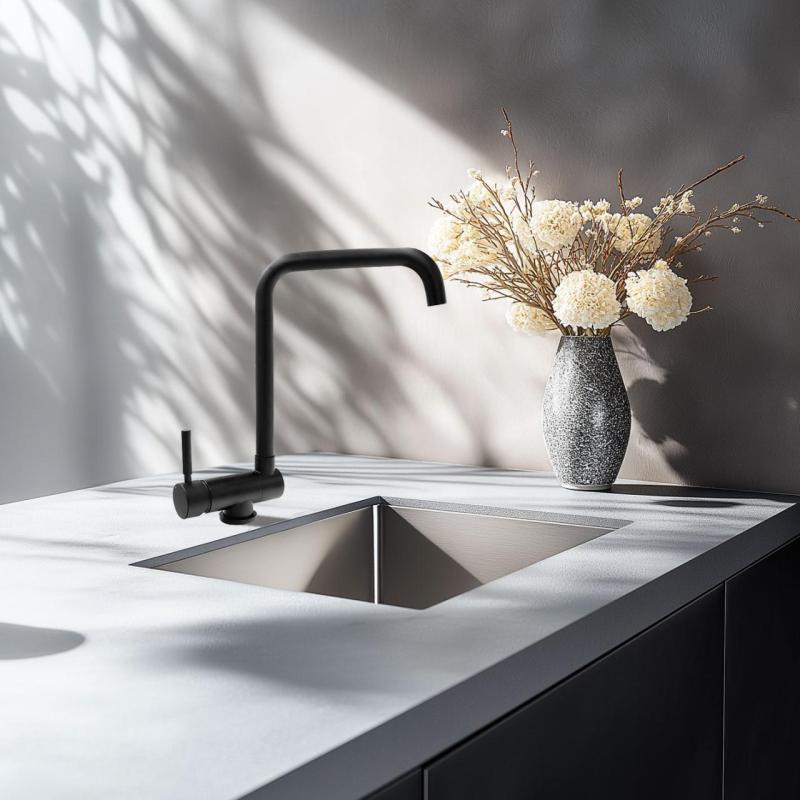 Graniteland Serenity Kuhinjska Mešalna Pipa Črna z Zložljivim Izlivom 1208969533