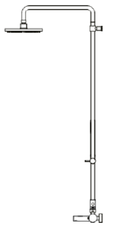 Waterevolution Flow termostatska tro-potna pršna armatura z ročno in glavno prho krom 250 mm T131TN2501