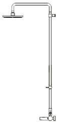 Waterevolution Flow thermostatska tro-potna prha z ročno in glavno prho, gun metal 250mm T131TN25GME