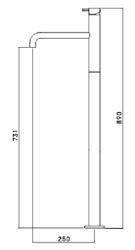 Waterevolution Flow samostoječa kopalniška pipa iz nerjavečega jekla T134IE