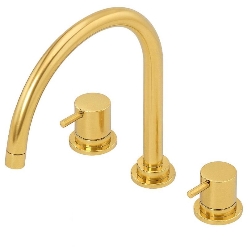 Waterevolution Flow 3-hole kitchen mixer tap with swivel spout and filtered water connection brass T152ULE