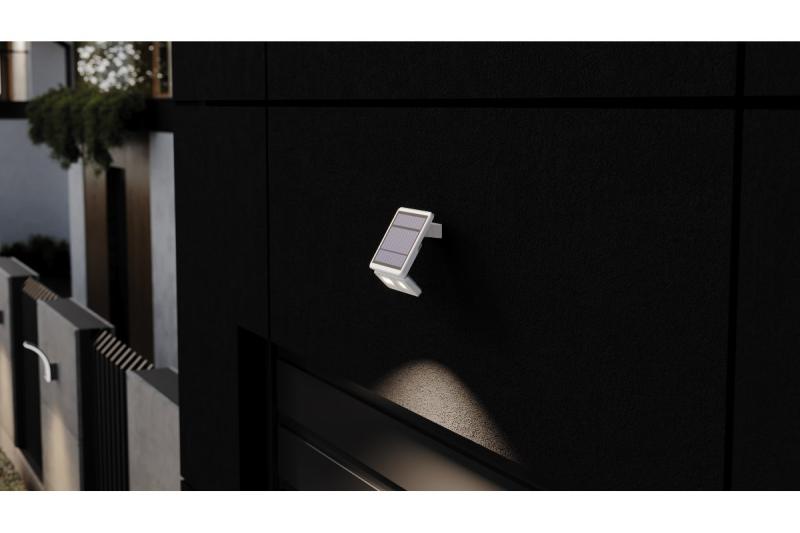 Sončna svetilka z detektorjem gibanja in mraka DAVOS, LED, 1000lm, 4000K, 2000mAh, IP54, bela