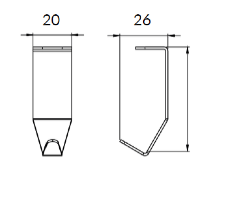 Epka Luxion Kavljica za kuhinjske tirnice Kovina Črna 1208969962