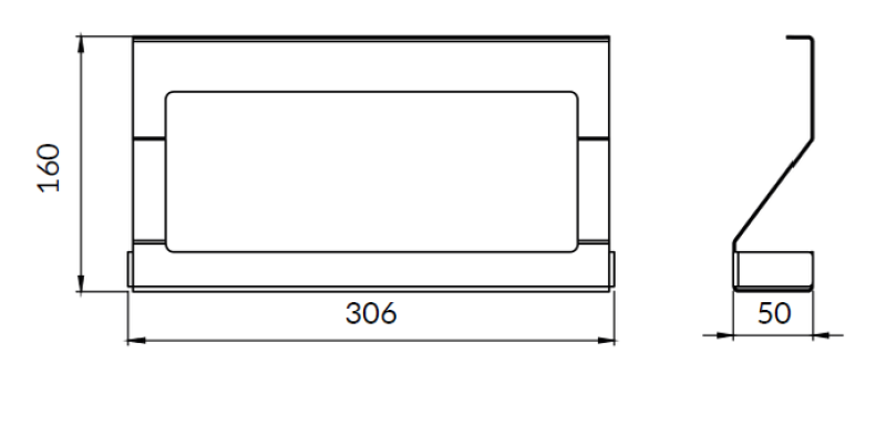 Epka Luxion Polica za Začimbe za Kuhinjske Ograje Kovinska Črna 1208969964