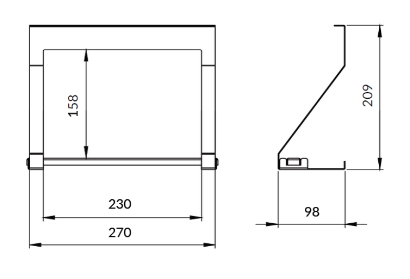 Epka Luxion držalo za kuhinjske brisače za kuhinjske letve kovina črna 1208969968