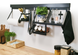 Epka Luxion Set Kuhinjske Tirnice 100 cm z Dodatki Kovina s Skritim Pritrjevanjem Črna 1208969984